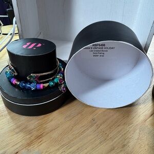 Vibrant Beaded Bracelet Set in Black Box